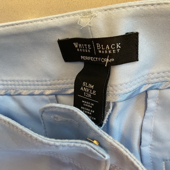 White House Black Market Light Blue Straight Leg Jeans size 12 - Picture 6 of 9